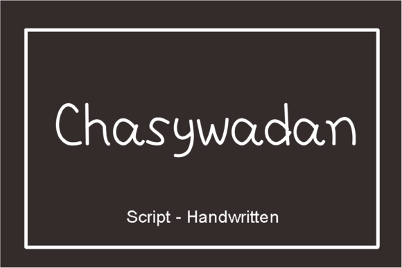 Chasywadan: A Handwritten Font for Modern Web Design