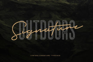 Outdoors Signature: A Vintage Script Font for Web Design